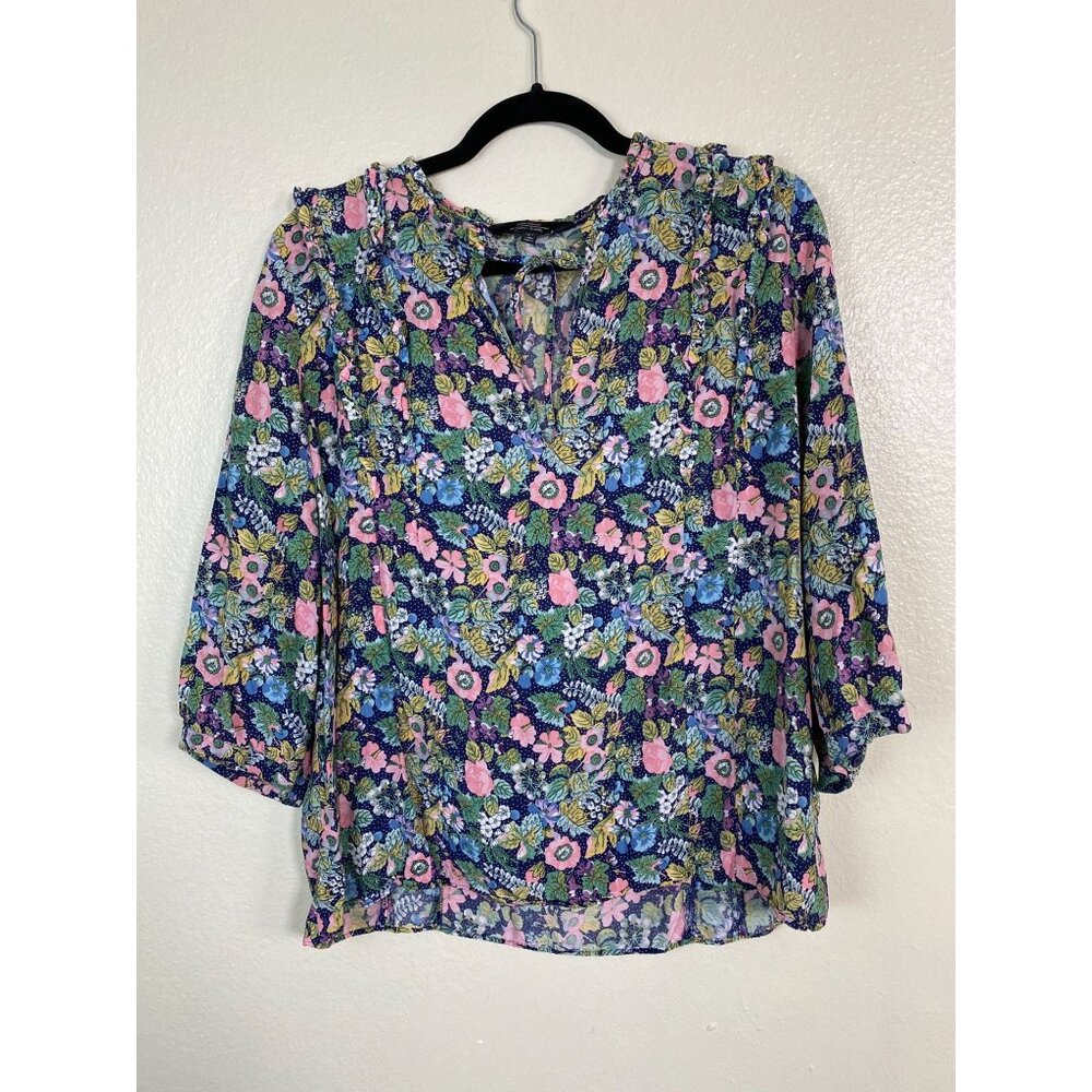 & Other Stories Floral Blouse Top size 12 Boho Cottagecore‎  Flowy 3/4 Sleeves